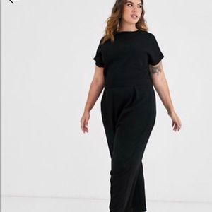 ASOS DESIGN Curve pleated bodice jumpsuit